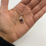 Beautiful 925 Sterling Silver Ruby Pendant with Oval Created Red Ruby, a timeless accessory for any occasion.