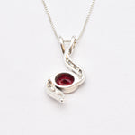 Charming Ruby Pendant crafted in 925 Sterling Silver, featuring a Created Red Ruby, a perfect touch of elegance for daily wear.