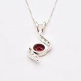 Charming Ruby Pendant crafted in 925 Sterling Silver, featuring a Created Red Ruby, a perfect touch of elegance for daily wear.