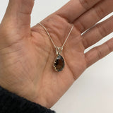 Smoky Topaz Pendant - Natural Smoky Topaz Pendant, Teardrop Smoky Topaz Necklace