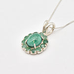Charming 925 Sterling Silver Emerald Pendant, May birthstone symbolizes harmony and growth, perfect for everyday wear and gifts.