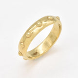 Beaded Silver Band - Dotted Ring - Beaded Wide Band