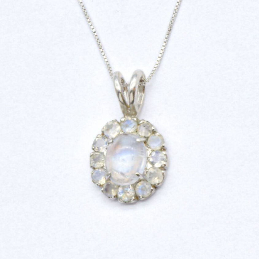 2614-P-nMOO: Sterling Silver 925 Natural Moonstone