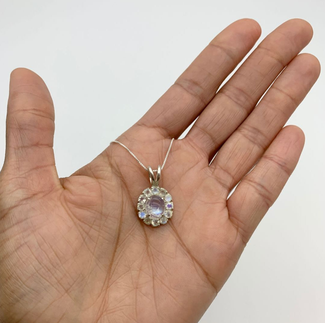 2614-P-nMOO: Sterling Silver 925 Natural Moonstone