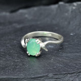 2906-R-nCHR: Sterling Silver 925 Natural Chrysoprase