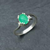 2906-R-nCHR: Sterling Silver 925 Natural Chrysoprase