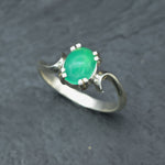 2906-R-nCHR: Sterling Silver 925 Natural Chrysoprase