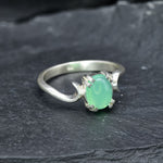 2906-R-nCHR: Sterling Silver 925 Natural Chrysoprase