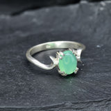2906-R-nCHR: Sterling Silver 925 Natural Chrysoprase
