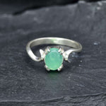 2906-R-nCHR: Sterling Silver 925 Natural Chrysoprase