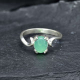 2906-R-nCHR: Sterling Silver 925 Natural Chrysoprase