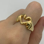TE-122-R-0S: Gold Vermeil 18k