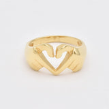 Finger Heart Ring - Silver Heart Ring - Couple Ring