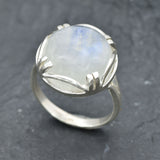 Statement Moonstone Ring - June Birthstone Ring - Large Vintage Ring