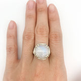 Statement Moonstone Ring - June Birthstone Ring - Large Vintage Ring