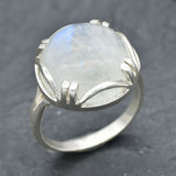 Statement Moonstone Ring - June Birthstone Ring - Large Vintage Ring