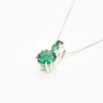 Stunning Created Emerald Pendant in 925 Sterling Silver, ideal gift for May birthdays and everyday elegance.
