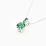 Stunning Created Emerald Pendant in 925 Sterling Silver, ideal gift for May birthdays and everyday elegance.