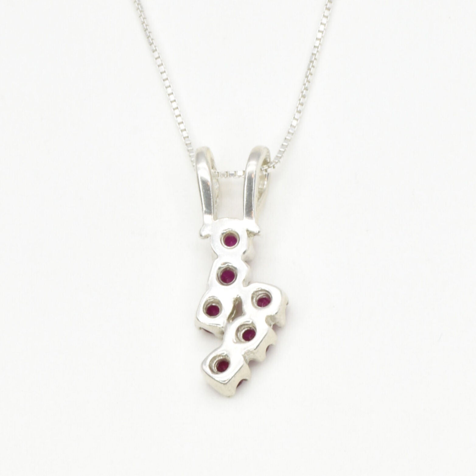 Beautiful Created Ruby Pendant in 925 Sterling Silver, perfect for gifts, embodies love and passion for any occasion.