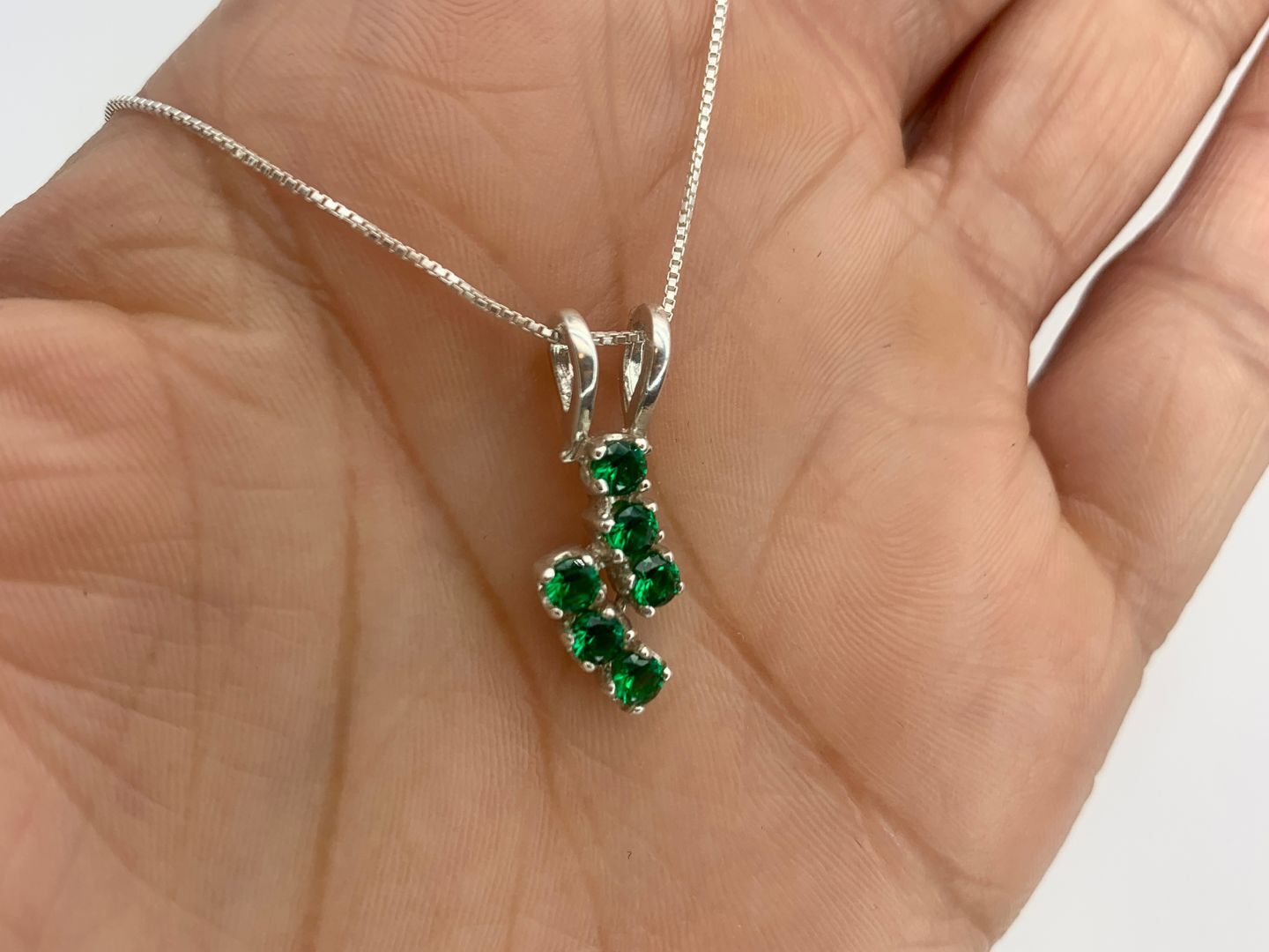 Created Emerald Stud Earrings in 925 Sterling Silver, perfect for May birthdays and special occasions. Ideal everyday wear.