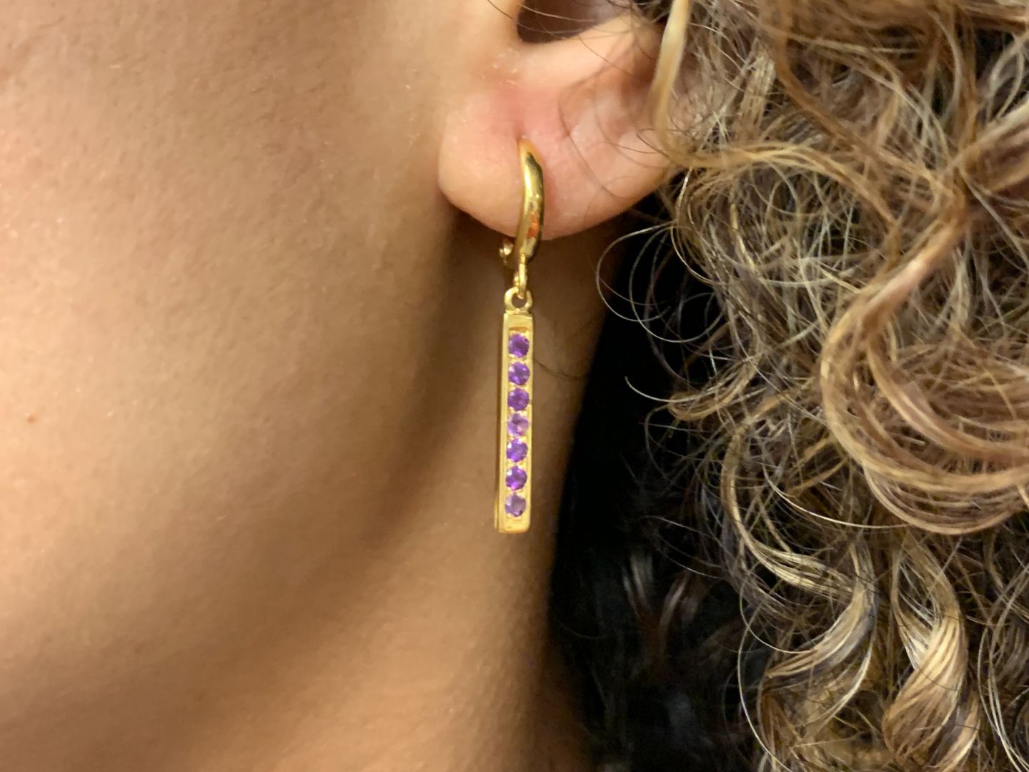 2430-1-E-nAME: Gold Vermeil 18k Natural Amethyst