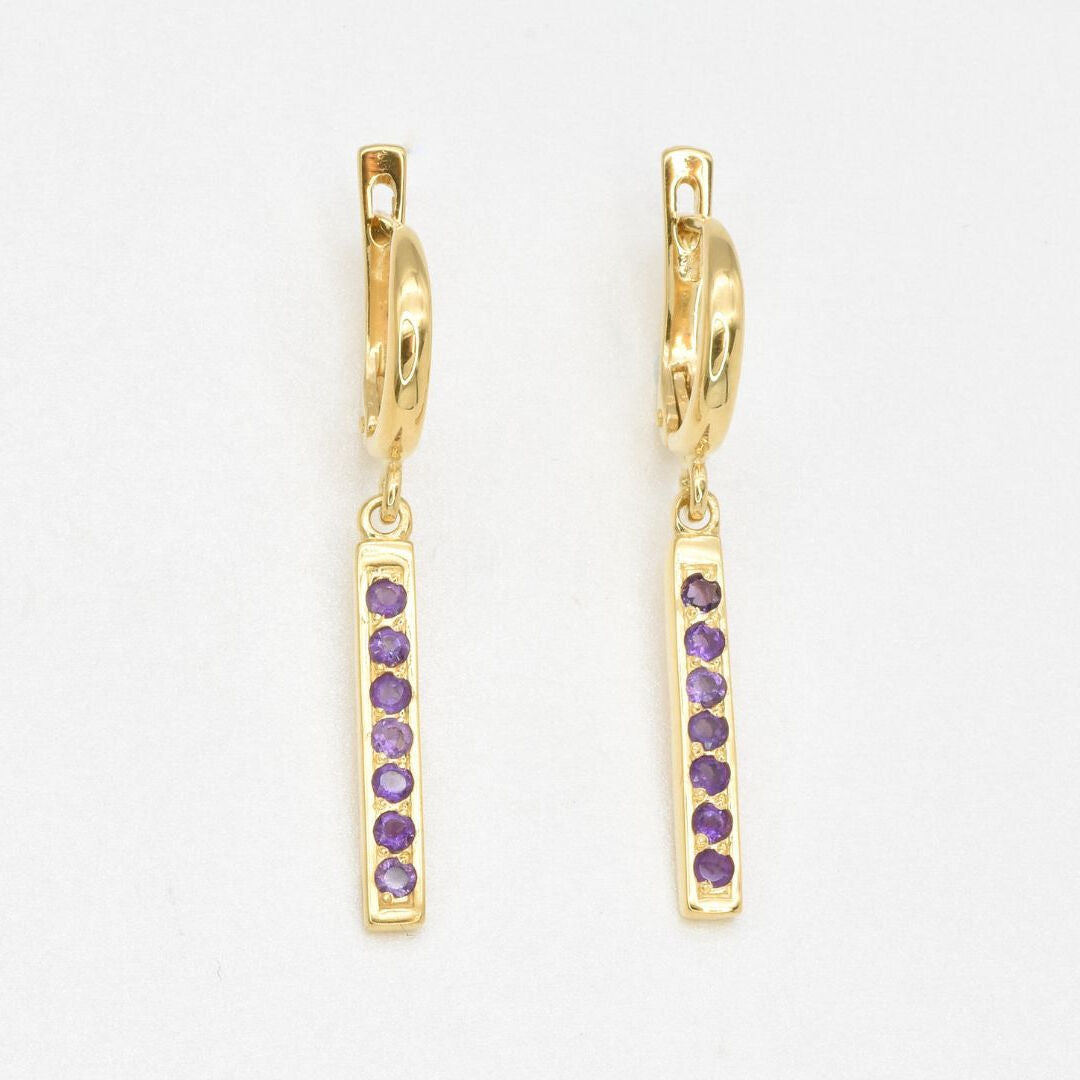 2430-1-E-nAME: Gold Vermeil 18k Natural Amethyst