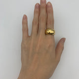 Gold Dome Ring - Chunky Wide Band, Thick Gold Band