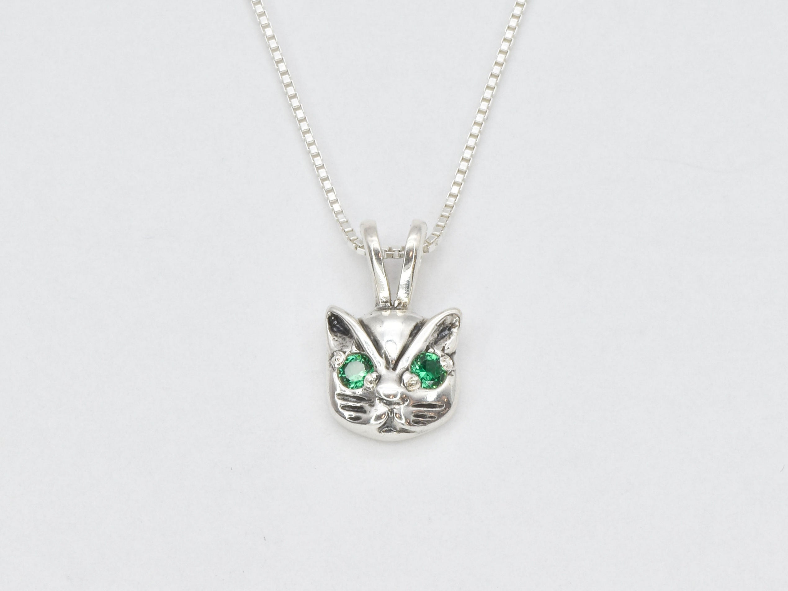 Created Emerald Pendant made in 925 Sterling Silver with Round Created Green Emerald in Prong setting, May Birthstone gift idea, symbolizes, ideal for everyday wear and perfect for birthday gifting and special occasions.