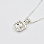 Beautifully crafted Ruby Pendant in 925 Sterling Silver, featuring a Round Created Red Ruby, a luxurious gift for July birthdays.