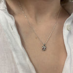 Ruby Pendant in 925 Sterling Silver, Round Created Red Ruby; ideal July birthday gift symbolizing passion and purity.