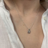 Ruby Pendant in 925 Sterling Silver, Round Created Red Ruby; ideal July birthday gift symbolizing passion and purity.