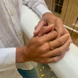 Gold Stars Band - Eternity Stars Ring - Cluster Stars Ring