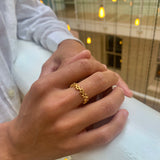 Gold Stars Band - Eternity Stars Ring - Cluster Stars Ring