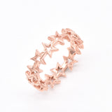 Silver Stars Band - Star Cluster Ring, Eternity Stars Ring