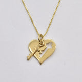 Heart Key Pendant - Silver Love Necklace, Vintage Key Pendant