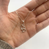 Twin Hearts Pendant - Double Hearts Necklace, Two Hearts Necklace