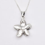 Beautifully crafted Hawaiian Flower Pendant Necklace in 925 Sterling Silver, ideal for casual wear and unique gifting options.