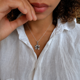 Hawaiian Plumeria Pendant Necklace in 925 Sterling Silver, perfect for gifts and everyday elegance.