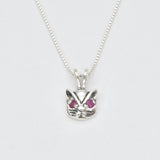 Natural Ruby Pendant made in 925 Sterling Silver with Round Natural Red Ruby in Prong setting, July Birthstone gift idea, symbolizes nobility, purity, and passion, ideal for everyday wear and perfect for birthday gifting and special occasions.