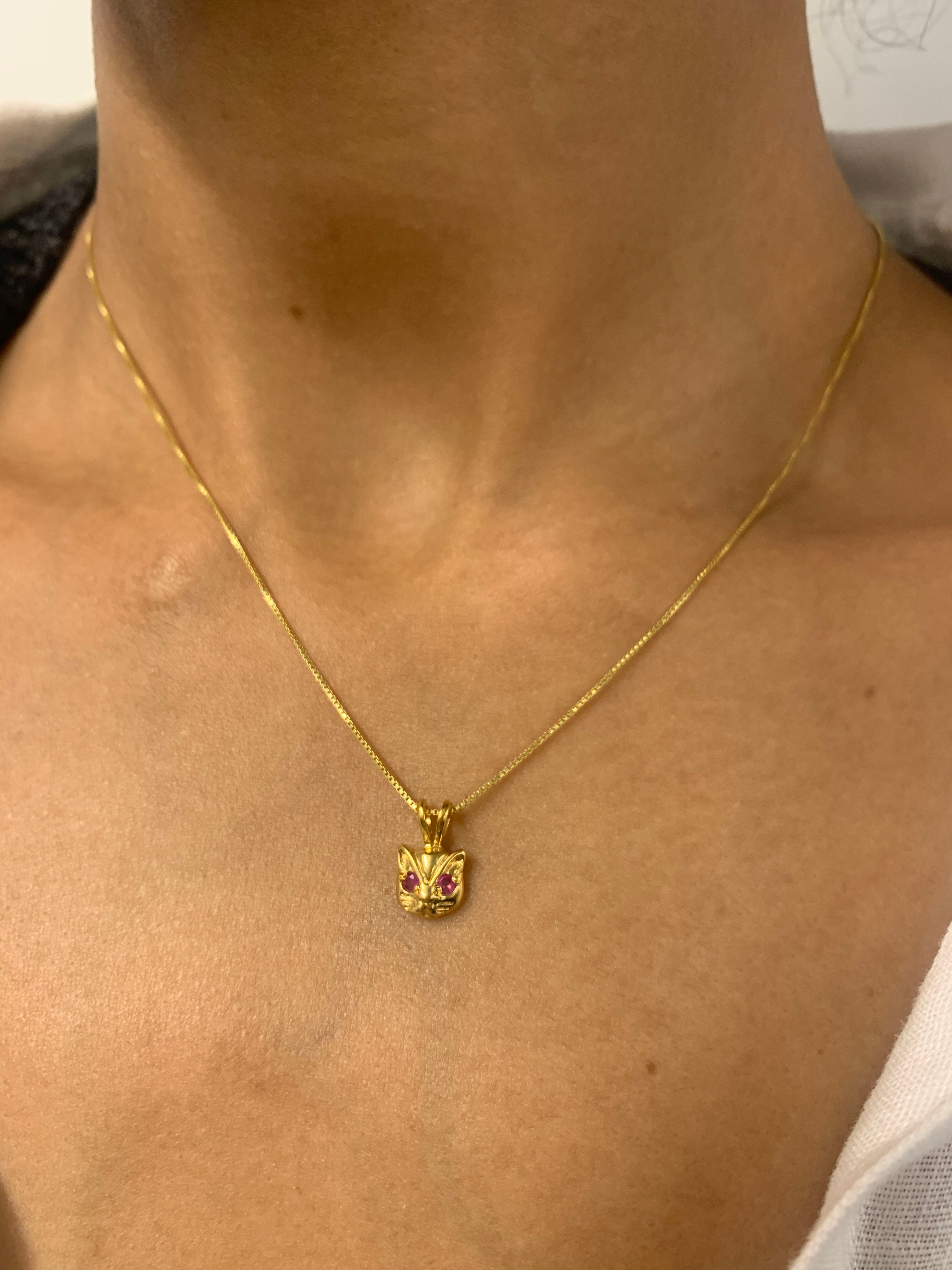 Natural Ruby Pendant in 18k Gold Vermeil, perfect for July birthdays, representing love and enthusiasm for everyday elegance.