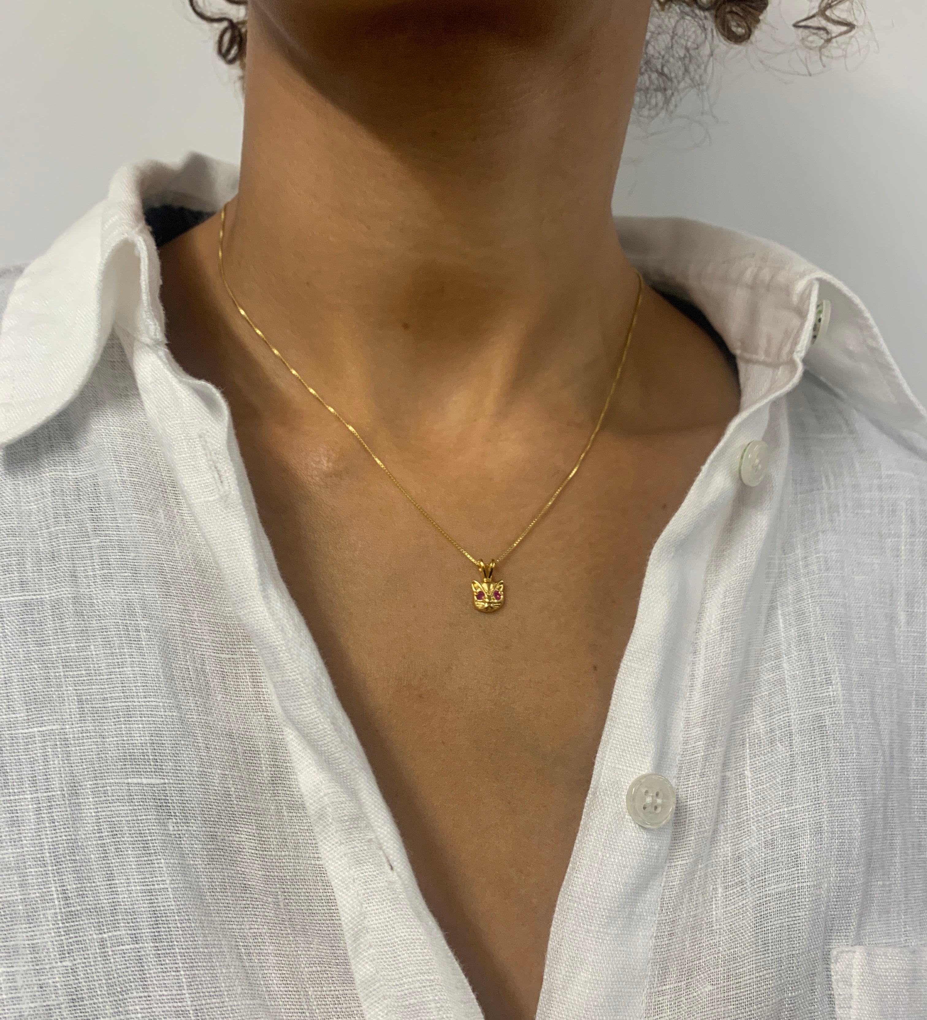 Elegant 18k Gold Vermeil Natural Ruby Pendant, July Birthstone, symbolizes passion and nobility—perfect for gifts and daily wear.