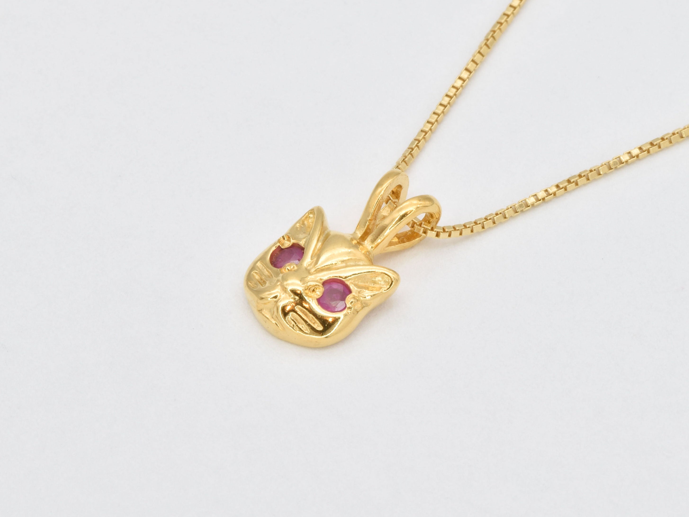 Stunning 18k Gold Vermeil Pendant with Natural Ruby, ideal July birthday gift, embodies purity and elegance for any occasion.