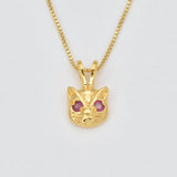 Natural Ruby Pendant made in 18k Gold Vermeil with Round Natural Red Ruby in Prong setting, July Birthstone gift idea, symbolizes nobility, purity, and passion, ideal for everyday wear and perfect for birthday gifting and special occasions.