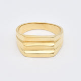 Triple Band Ring - Wide Silver Ring - Chunky Silver Ring