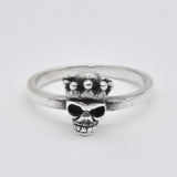 Gold Skull Ring - Skull Crown Ring, Gothic Skull Ring,