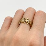 R68011040-R-0S: Gold Vermeil 18k