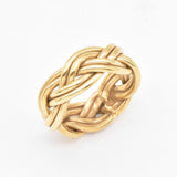 Double Braid Ring - Silver Braided Ring, Chunky Braided Ring