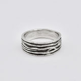 Textured Gold Ring - Modern Gold Ring - Wide Gold Band