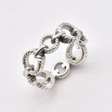 Gold Oval Link Ring - Twisted Ovals Ring, Gold Chain Rope Ring