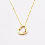 Gorgeous Gold Heart Necklace showcasing an Open Heart Pendant, made from 18k Gold Vermeil. Ideal for everyday elegance and gifting.